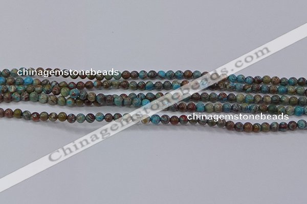 CAG9470 15.5 inches 3mm round blue crazy lace agate beads