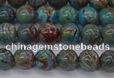 CAG9472 15.5 inches 6mm round blue crazy lace agate beads