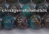 CAG9474 15.5 inches 10mm round blue crazy lace agate beads