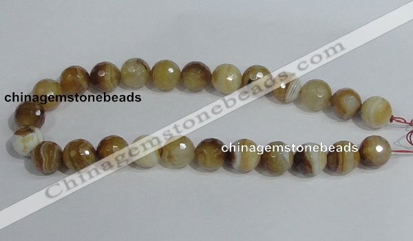 CAG949 16 inches 16mm faceted round madagascar agate gemstone beads