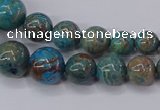 CAG9490 15.5 inches 6mm - 16mm round blue crazy lace agate beads