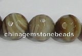 CAG950 16 inches 18mm faceted round madagascar agate gemstone beads