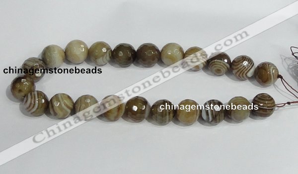 CAG950 16 inches 18mm faceted round madagascar agate gemstone beads