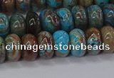 CAG9500 15.5 inches 5*8mm rondelle blue crazy lace agate beads