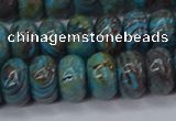 CAG9501 15.5 inches 6*10mm rondelle blue crazy lace agate beads