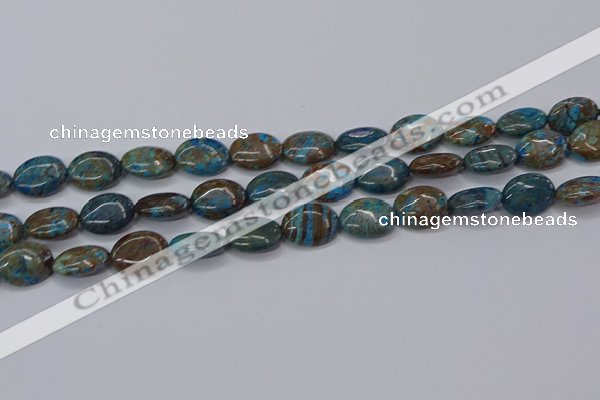 CAG9521 15.5 inches 12*16mm oval blue crazy lace agate beads