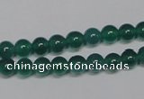 CAG953 15.5 inches 6mm round green agate gemstone beads wholesale