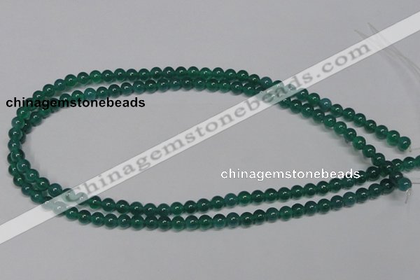 CAG953 15.5 inches 6mm round green agate gemstone beads wholesale