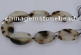 CAG9534 15.5 inches 35*55mm oval grey agate gemstone beads