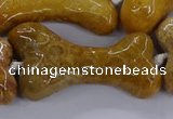 CAG9538 15.5 inches 22*40mm - 25*45mm bone chrysanthemum agate beads
