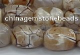 CAG9540 15.5 inches 13*18mm drum dragon veins agate beads