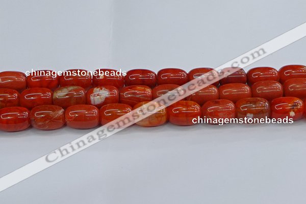 CAG9544 15.5 inches 13*18mm drum dragon veins agate beads