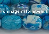 CAG9545 15.5 inches 13*18mm drum dragon veins agate beads