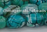 CAG9546 15.5 inches 13*18mm drum dragon veins agate beads