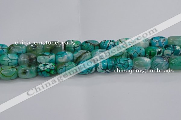 CAG9546 15.5 inches 13*18mm drum dragon veins agate beads