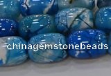 CAG9549 15.5 inches 13*18mm drum dragon veins agate beads