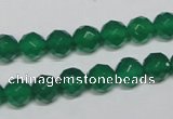 CAG955 15.5 inches 8mm faceted round green agate gemstone beads