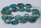 CAG9552 15.5 inches 25*35mm - 30*40mm freeform ocean agate beads