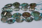 CAG9553 15.5 inches 25*35mm - 30*45mm freeform ocean agate beads