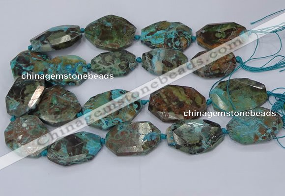 CAG9553 15.5 inches 25*35mm - 30*45mm freeform ocean agate beads