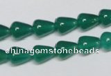CAG956 15.5 inches 8*10mm teardrpop green agate gemstone beads