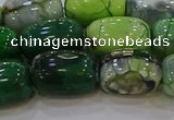 CAG9568 15.5 inches 13*18mm drum dragon veins agate beads