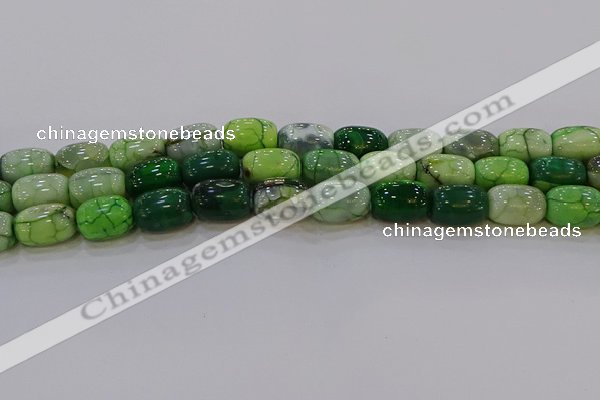 CAG9568 15.5 inches 13*18mm drum dragon veins agate beads