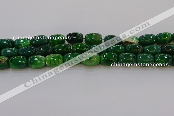 CAG9569 15.5 inches 13*18mm drum dragon veins agate beads