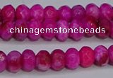 CAG9574 15.5 inches 4*6mm faceted rondelle crazy lace agate beads