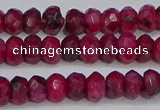 CAG9575 15.5 inches 4*6mm faceted rondelle crazy lace agate beads