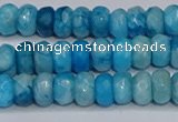 CAG9577 15.5 inches 4*6mm faceted rondelle crazy lace agate beads