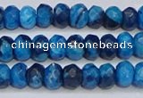 CAG9578 15.5 inches 4*6mm faceted rondelle crazy lace agate beads