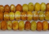 CAG9586 15.5 inches 5*8mm faceted rondelle crazy lace agate beads