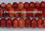 CAG9587 15.5 inches 5*8mm faceted rondelle crazy lace agate beads