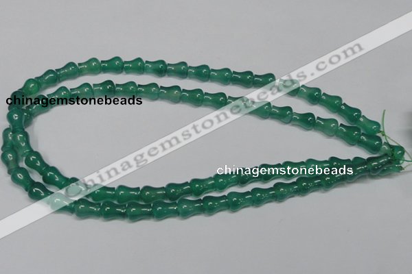 CAG959 15.5 inches 9*11mm vase-shaped green agate gemstone beads