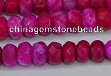 CAG9590 15.5 inches 5*8mm faceted rondelle crazy lace agate beads