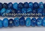 CAG9593 15.5 inches 5*8mm faceted rondelle crazy lace agate beads