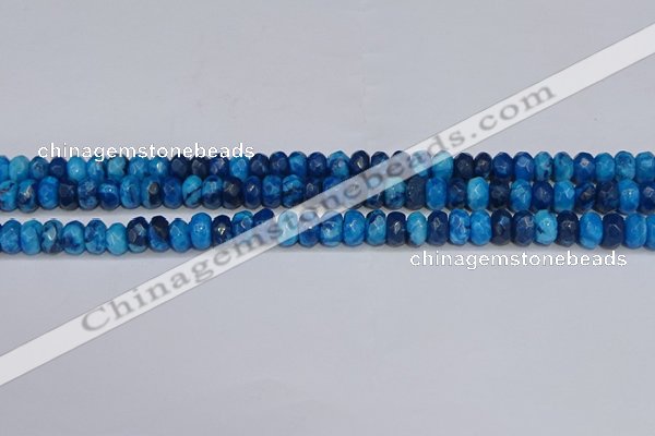 CAG9593 15.5 inches 5*8mm faceted rondelle crazy lace agate beads