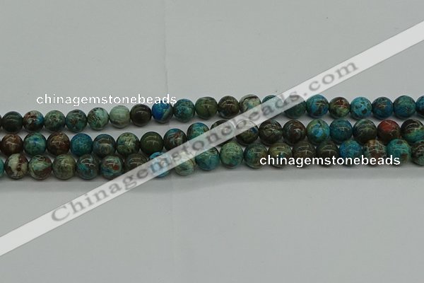 CAG9601 15.5 inches 8mm round ocean agate gemstone beads wholesale