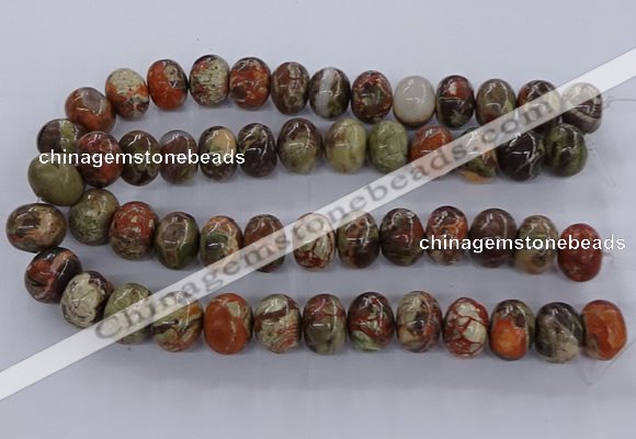 CAG9608 15.5 inches 15*20mm rondelle ocean agate gemstone beads