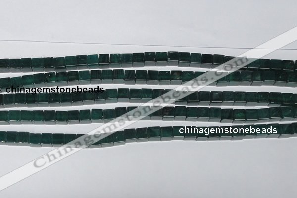 CAG961 15.5 inches 8*8mm cube green agate gemstone beads wholesale