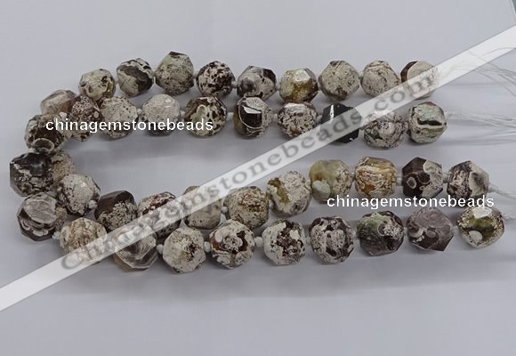 CAG9611 15.5 inches 14*16mm - 15*18mm faceted nuggets ocean agate beads