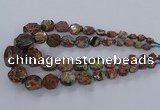 CAG9616 15.5 inches 8*10mm - 20*30mm faceted nuggets ocean agate beads