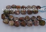 CAG9617 15.5 inches 15*25mm - 18*28mm faceted nuggets ocean agate beads