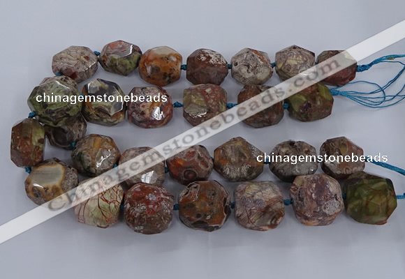 CAG9617 15.5 inches 15*25mm - 18*28mm faceted nuggets ocean agate beads