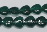 CAG962 15.5 inches 12*12mm heart green agate gemstone beads wholesale