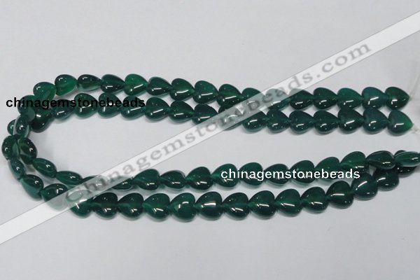 CAG962 15.5 inches 12*12mm heart green agate gemstone beads wholesale