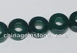 CAG964 15.5 inches 13mm donut green agate gemstone beads wholesale