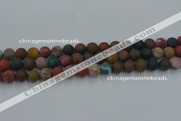 CAG9668 15.5 inches 10mm round matte ocean agate beads wholesale