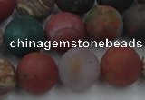 CAG9669 15.5 inches 12mm round matte ocean agate beads wholesale